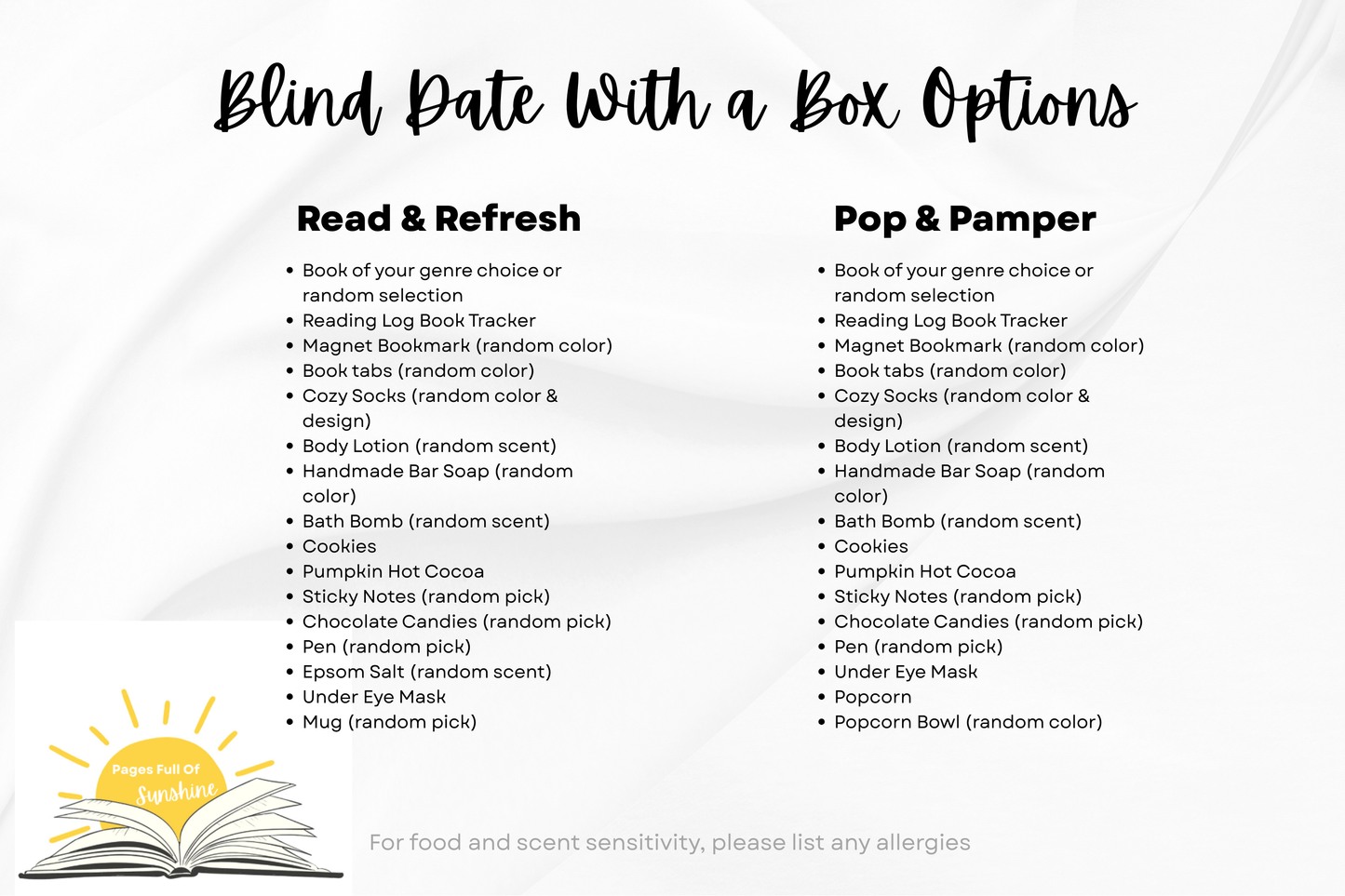 Fall Book Lover Spa Box | Blind Date with a Book Spa Set