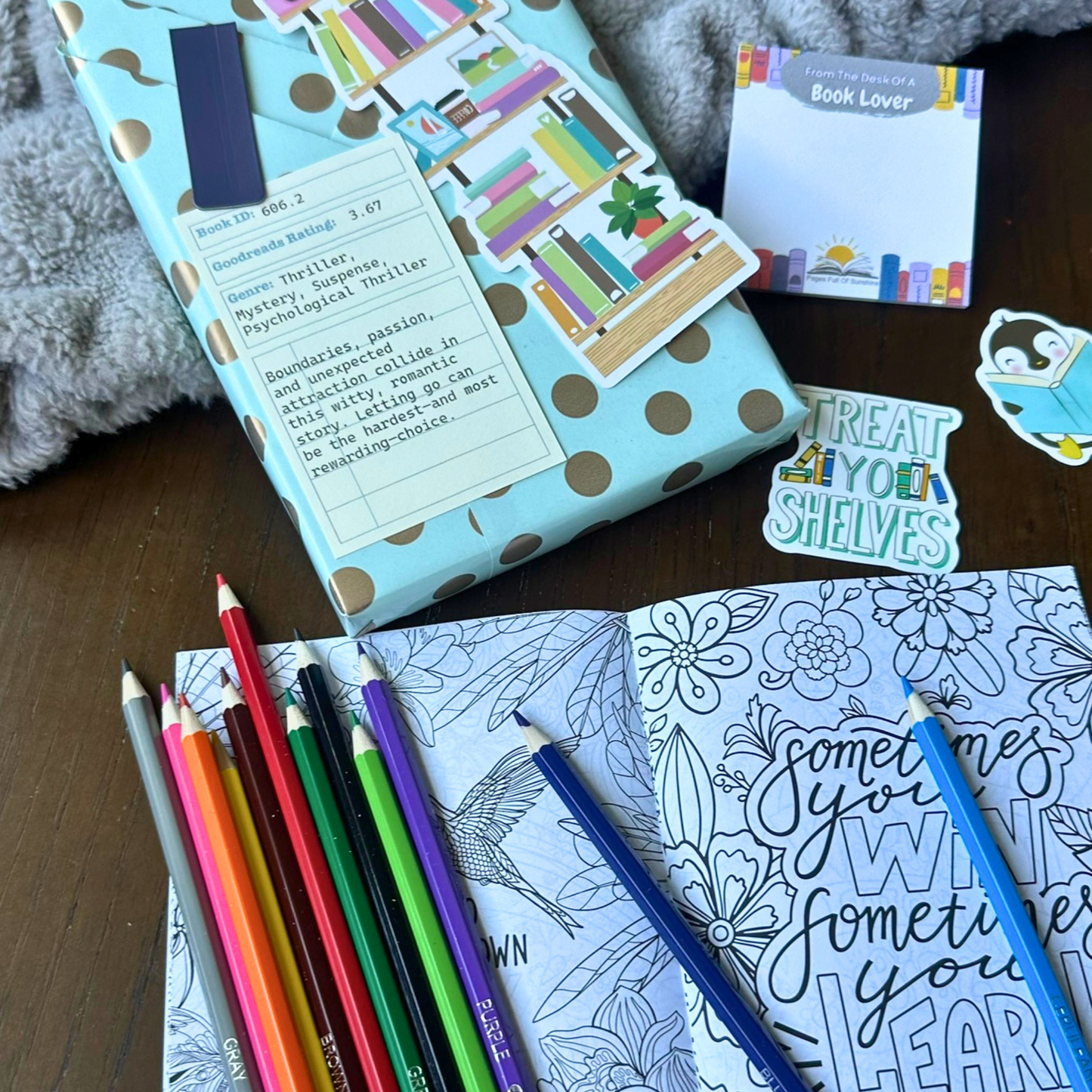 Book Gift Box – Blind Date Surprise Book with Coloring Activities Reading Gift Set