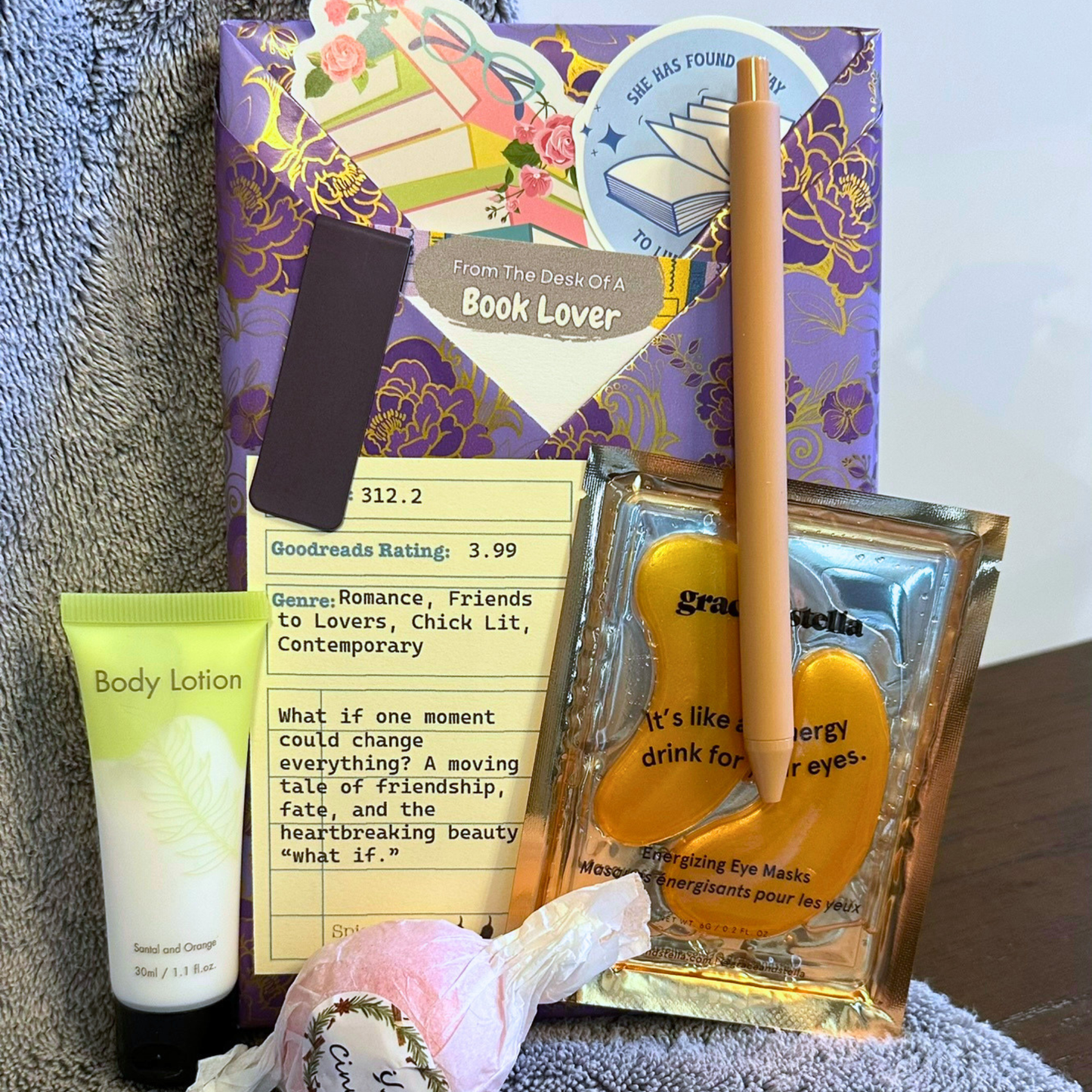 Book Lover Gift Box – Surprise Book with Spa Set