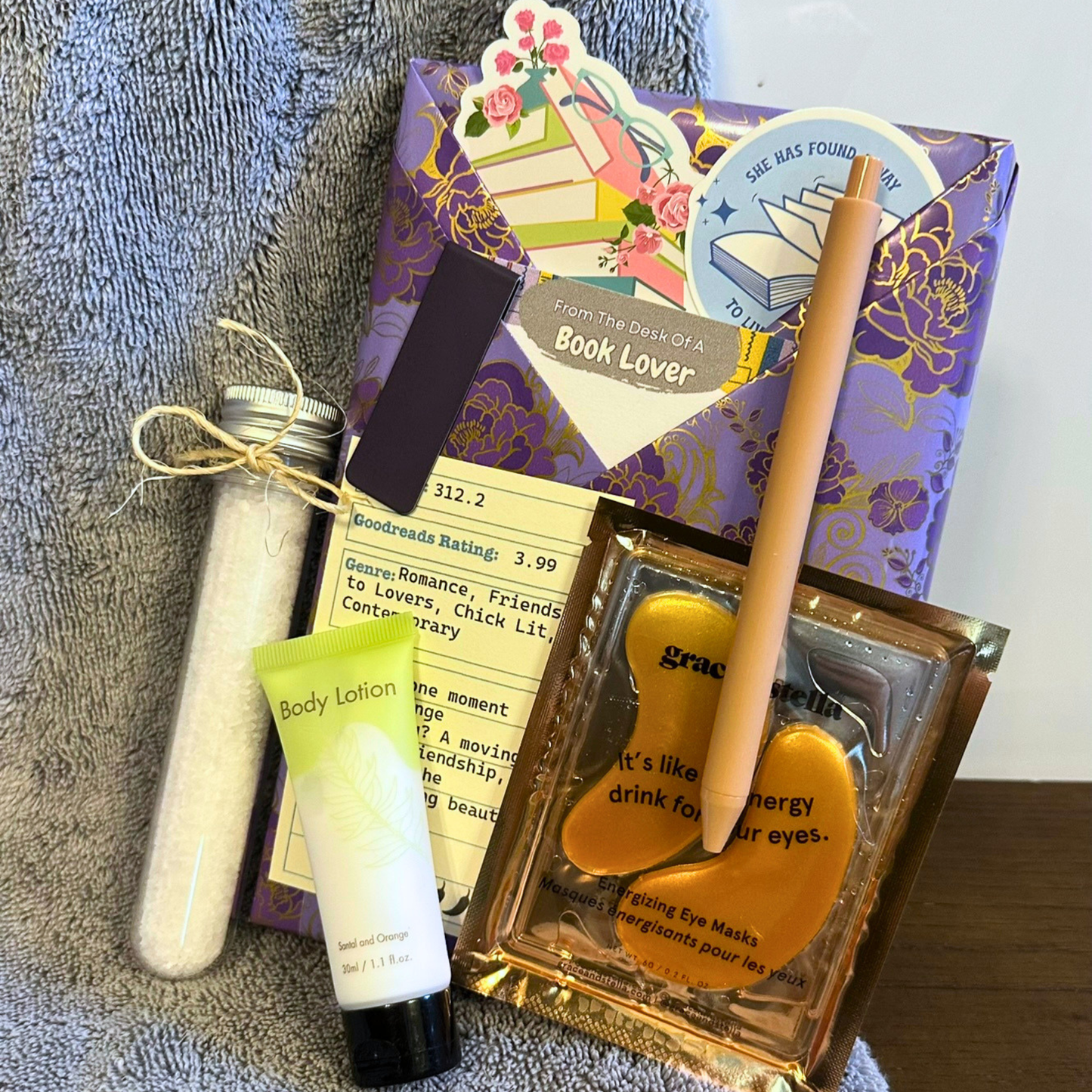 Book Lover Gift Box – Surprise Book with Spa Set